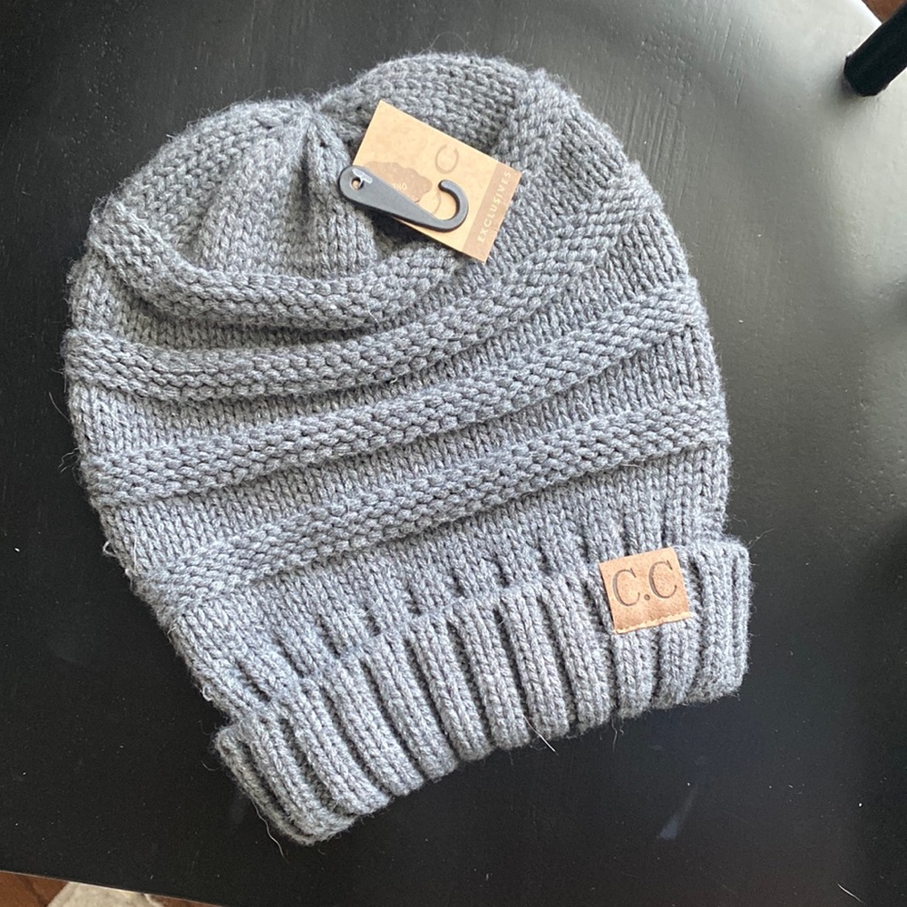 Gray CC beanie
